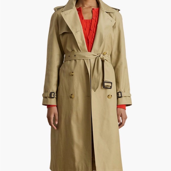 Ralph Lauren Beige Trench Coat with Satin Lining - Picture 4 of 4